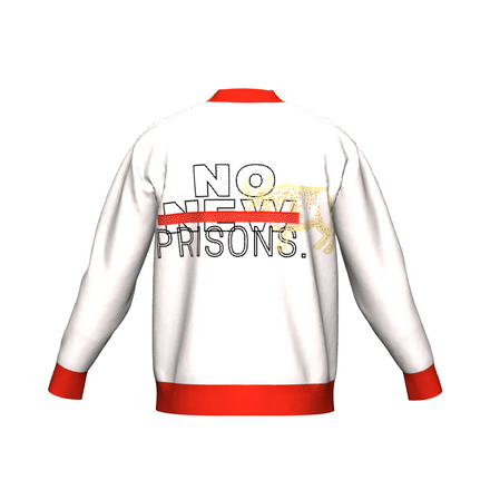 No New Prisons, White Cardigan