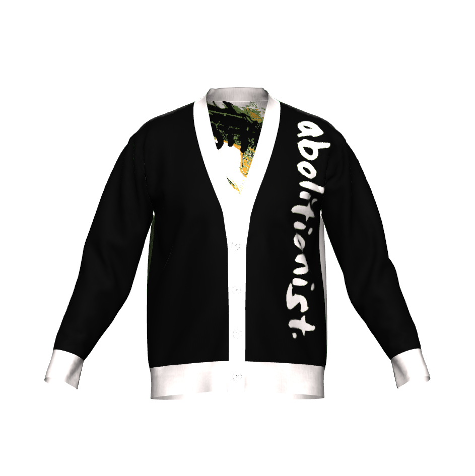 abolitionist. Black Cardigan